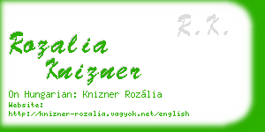 rozalia knizner business card